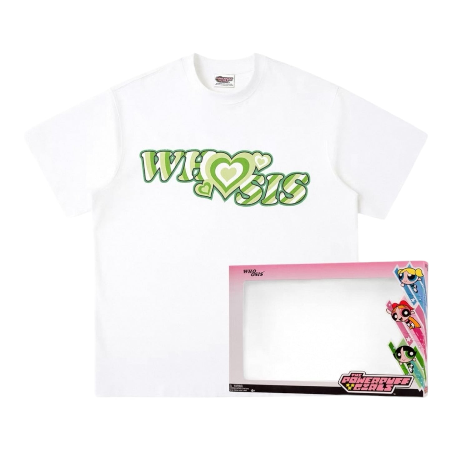 飛天小女警 × WHOOSIS 聯名|愛心造型短T(背後角色飛行款)