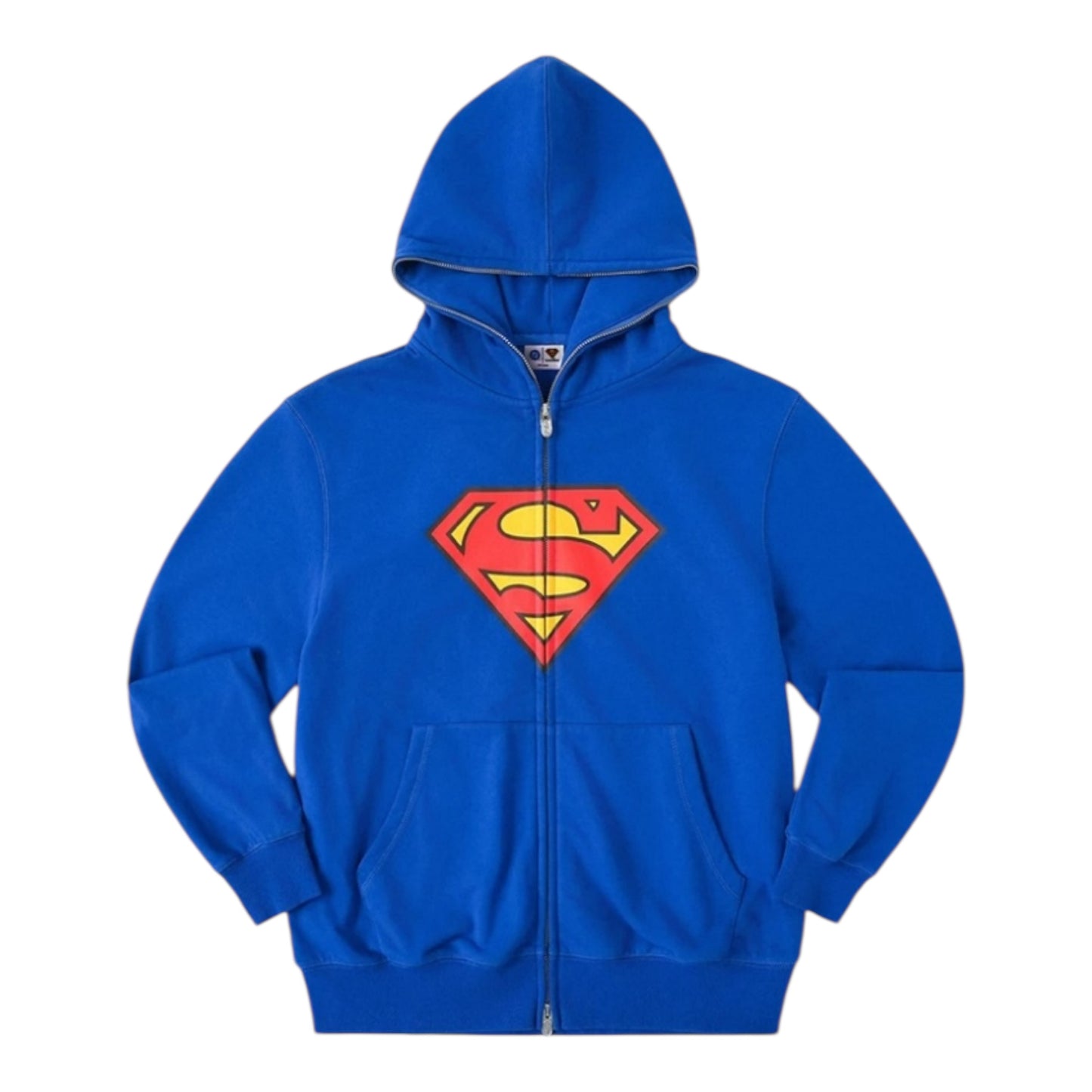SUPERMAN 聯名|經典S盾Logo連帽拉鍊衛衣(藍)
