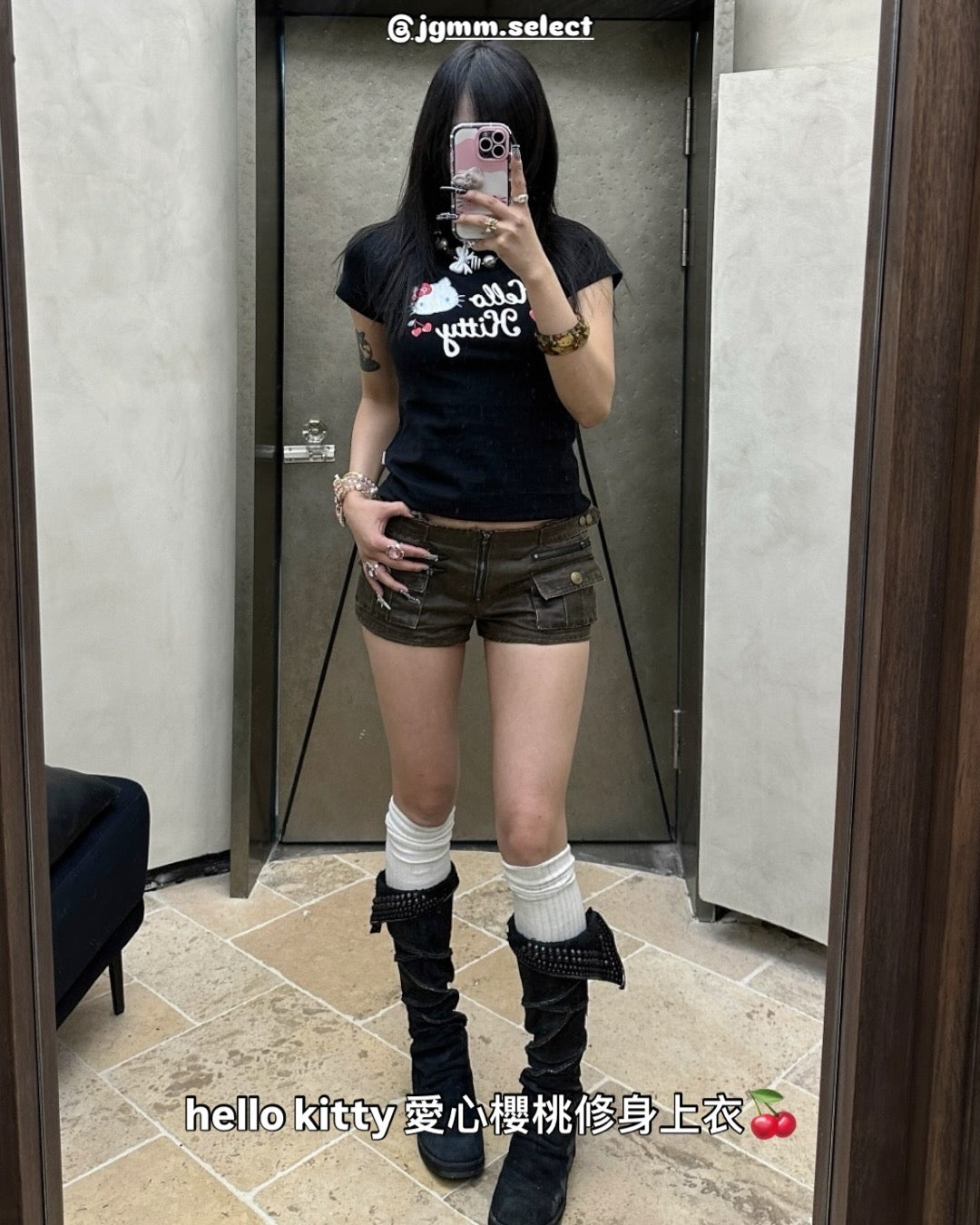【HELLO KITTY官方聯名】愛心櫻桃短袖(女款)
