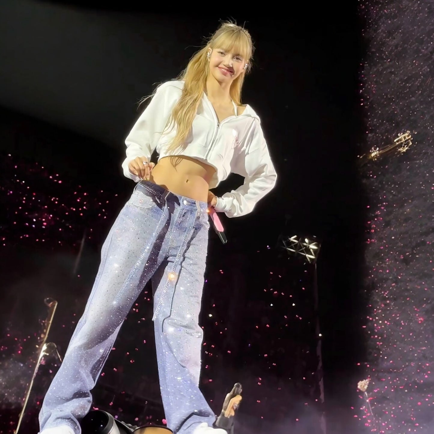 「Lisa 同款 」👑 Birth of Royal Child 立體滿鑽牛仔褲👖