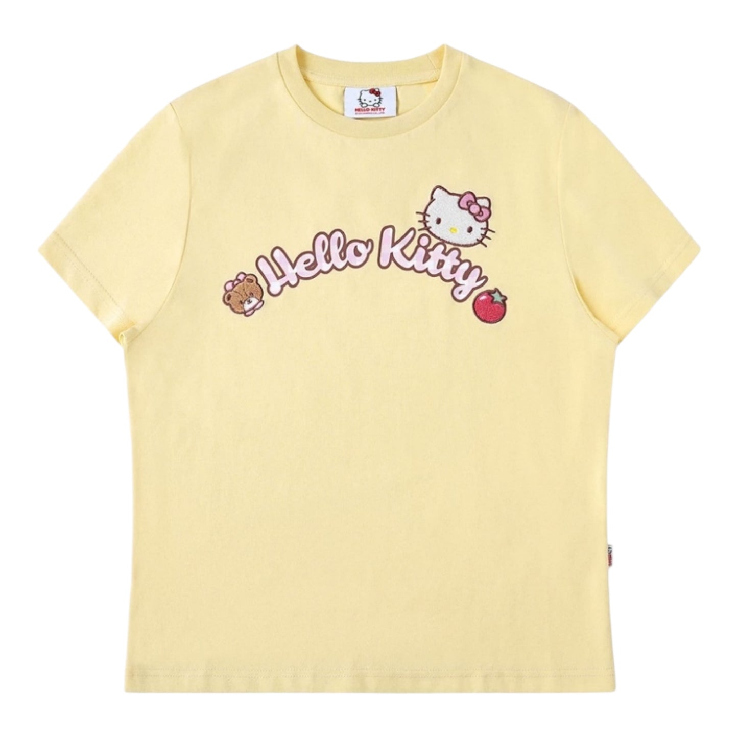 HELLO KITTY × WHOOSIS 弧形Logo貼布Tee
