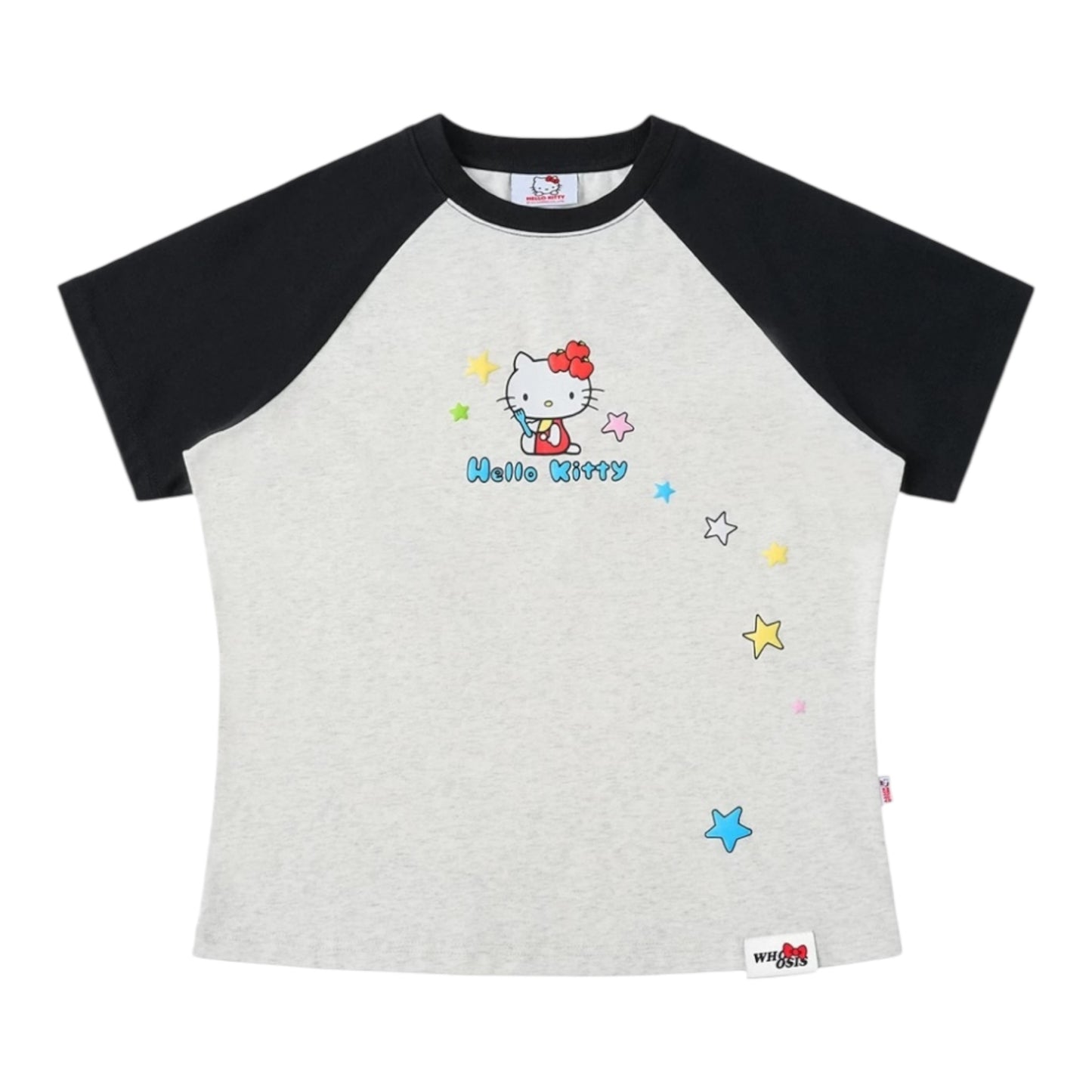 HELLO KITTY × WHOOSIS 發泡星星棒球袖Tee
