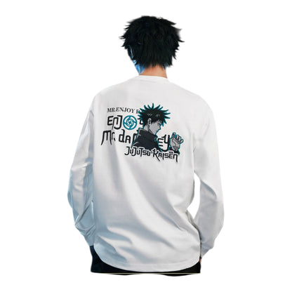 MEDM×咒術迴戰聯名-黑白人物字母刺繡經典長袖