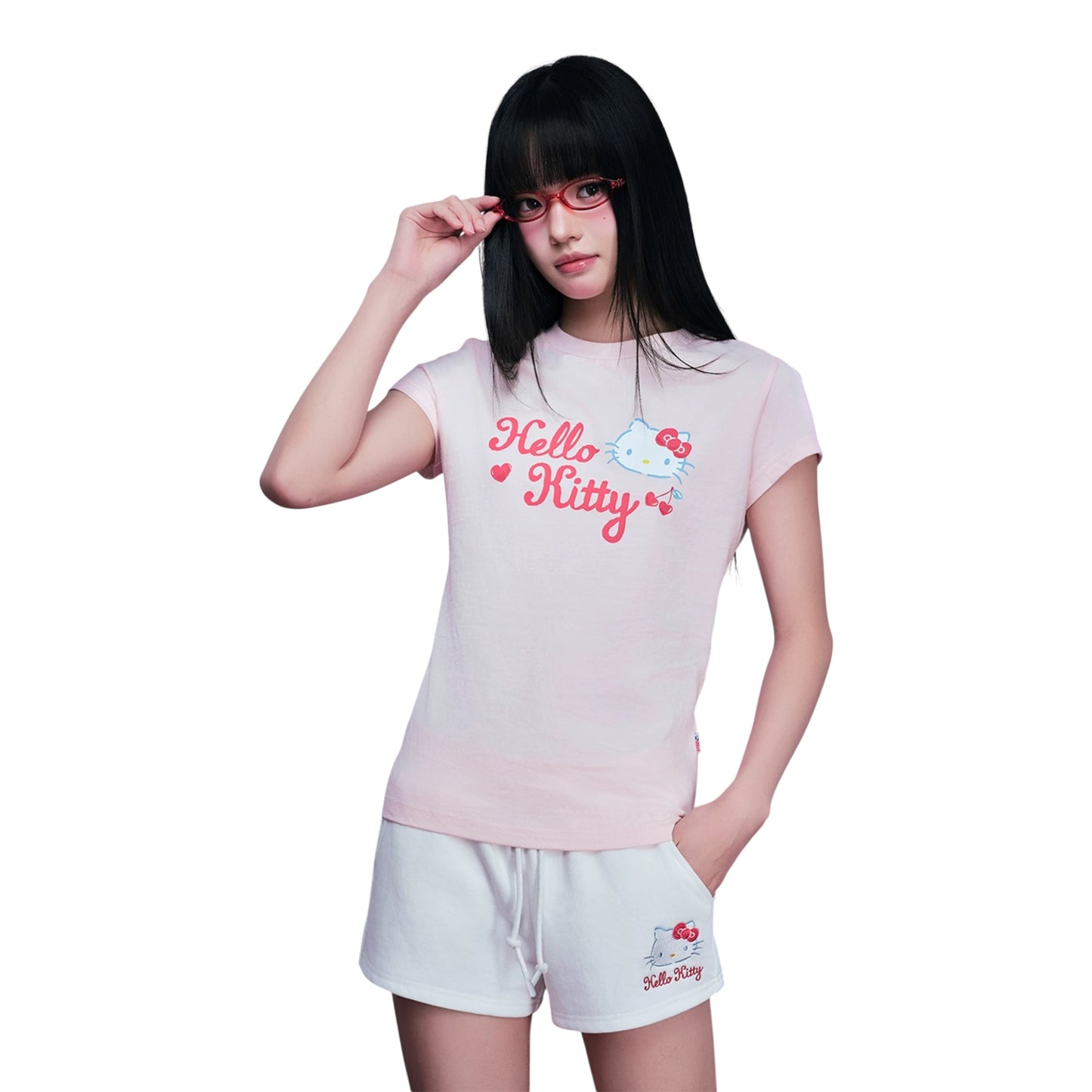 【HELLO KITTY官方聯名】愛心櫻桃短袖(女款）