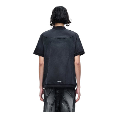 TBHNP 擦髒拼接金屬POLO