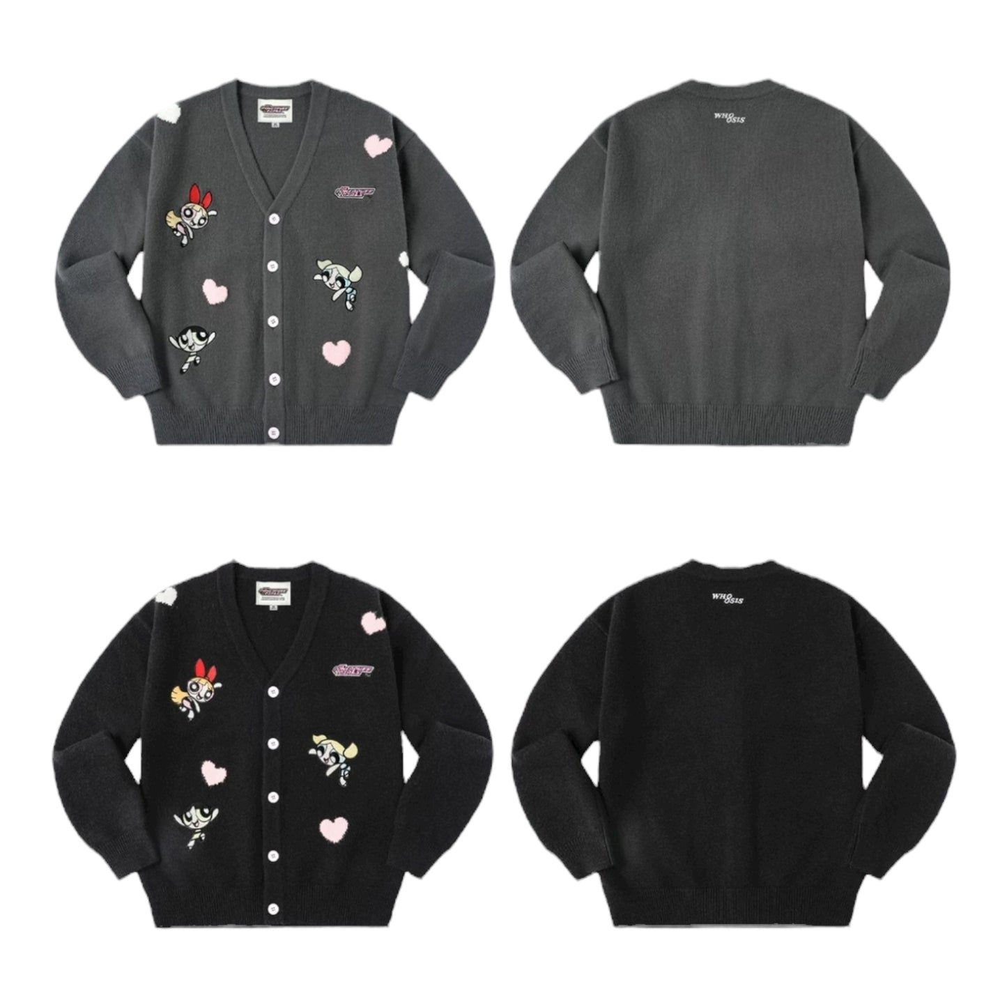 【飛天小女警2.0聯名】WHOOSIS 刺繡開衫毛衣