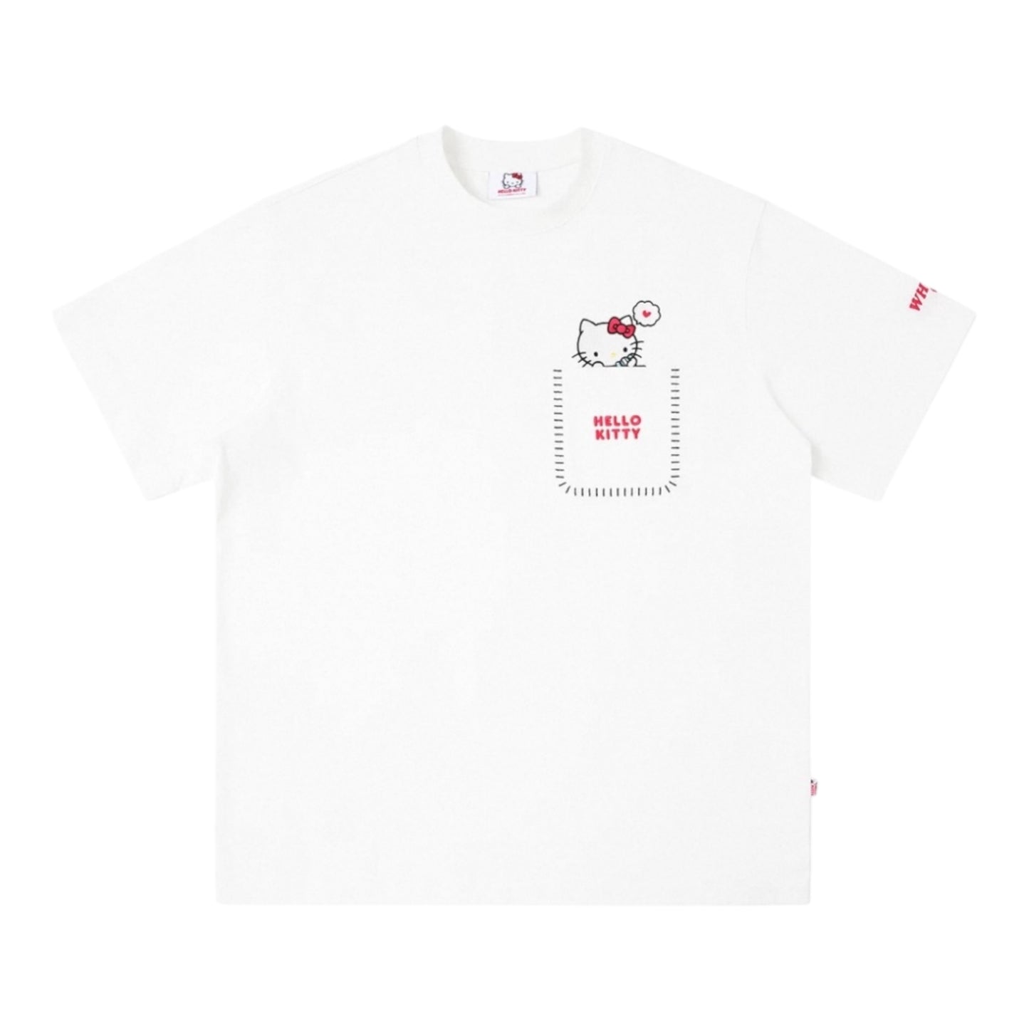 Hello Kitty 立體刺繡口袋Tee