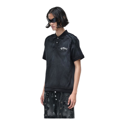 TBHNP 擦髒拼接金屬POLO