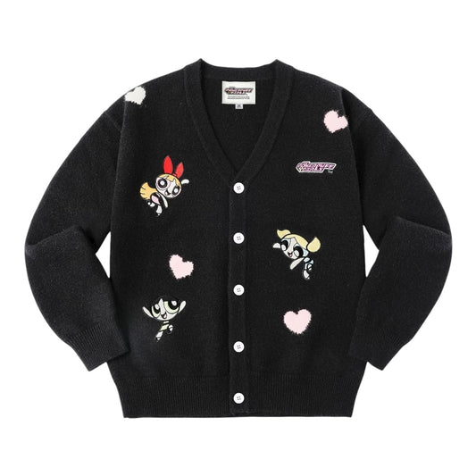 【飛天小女警2.0聯名】WHOOSIS 刺繡開衫毛衣