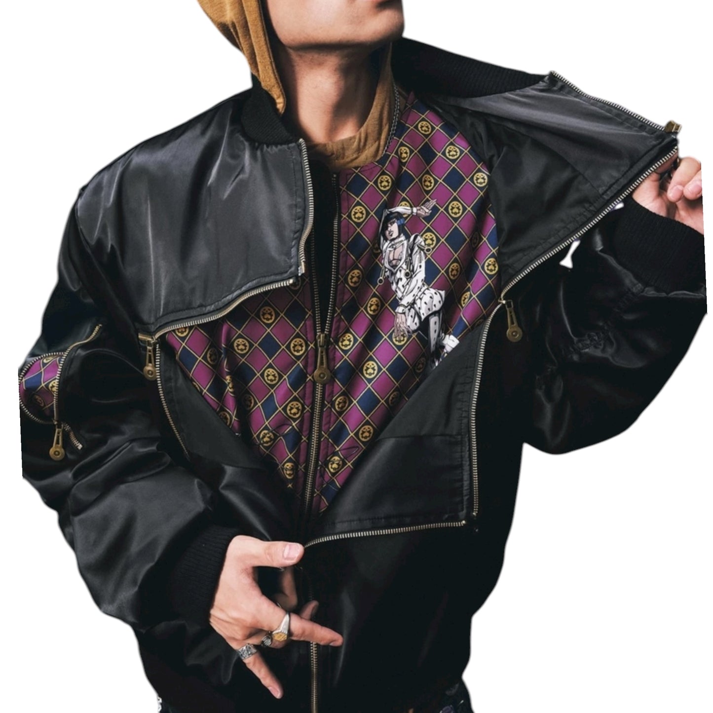 MEDM x JOJO 布加拉提十字拉鍊夾克