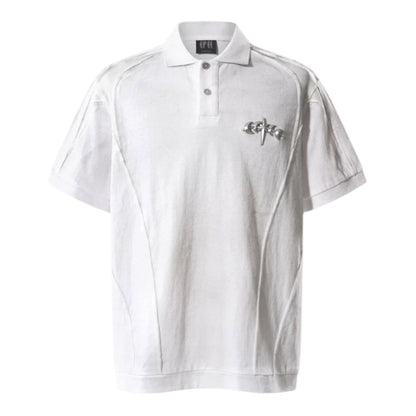 TBHNP 擦髒拼接金屬POLO