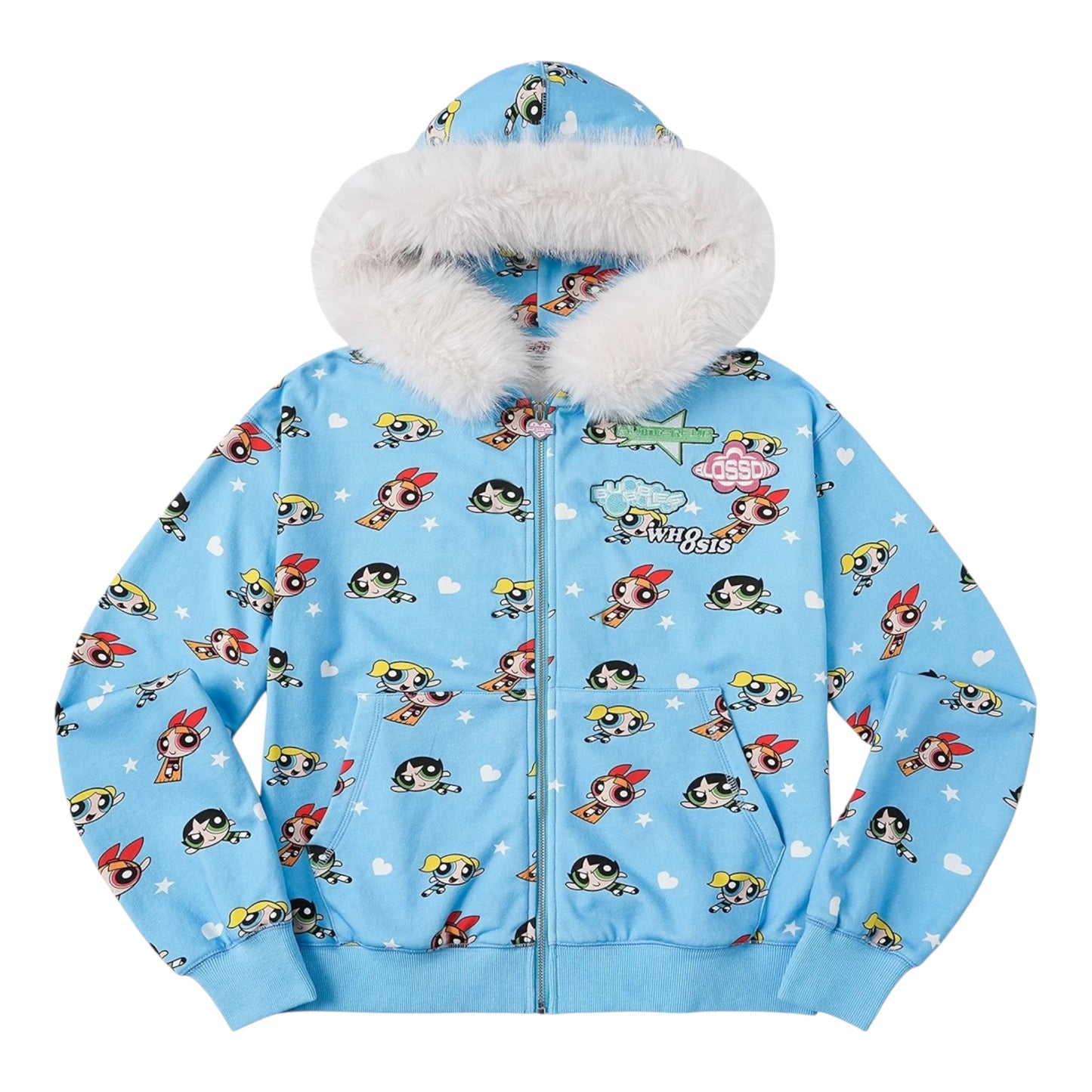 【飛天小女警2.0聯名】WHOOSIS 毛領帽拉鍊外套