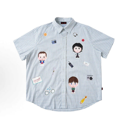 【怪奇物語聯名】人物貼紙造型襯衫👔
