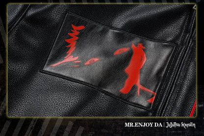MEDM x 咒術迴戰聯名｜兩面宿儺後背大型貼布刺繡皮衣