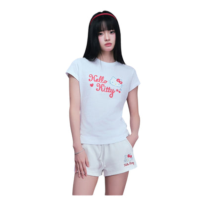 【HELLO KITTY官方聯名】愛心櫻桃短袖(女款）