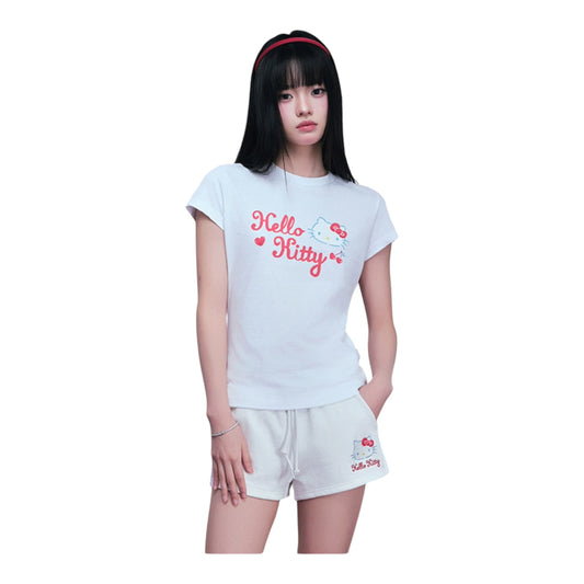 【HELLO KITTY官方聯名】愛心櫻桃短袖(女款）