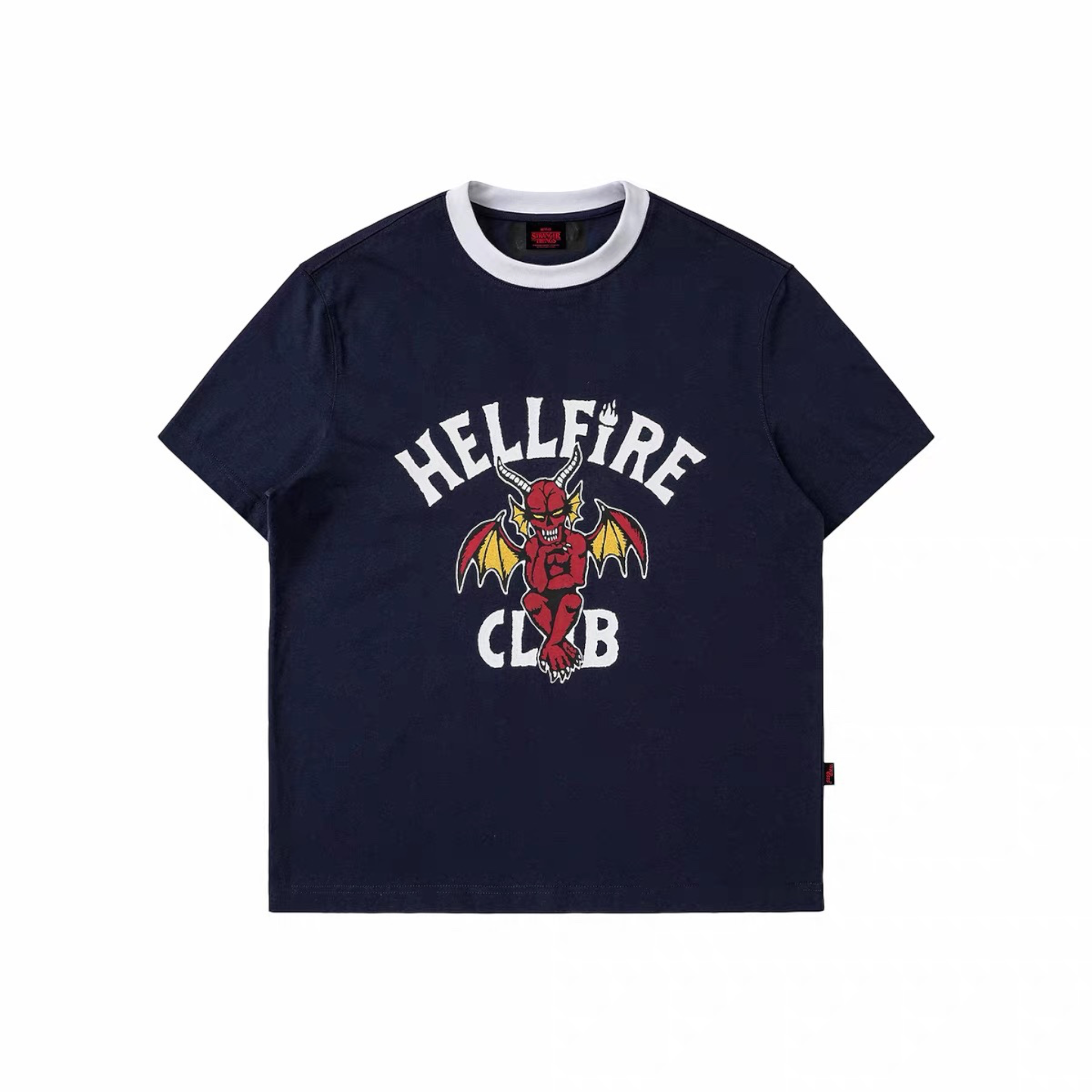 【怪奇物語官方聯名】地獄火俱樂Hellfire Club拼色短袖（常規/女款）