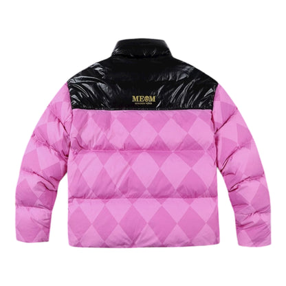 MEDM xJOJO 格紋拼色羽絨服