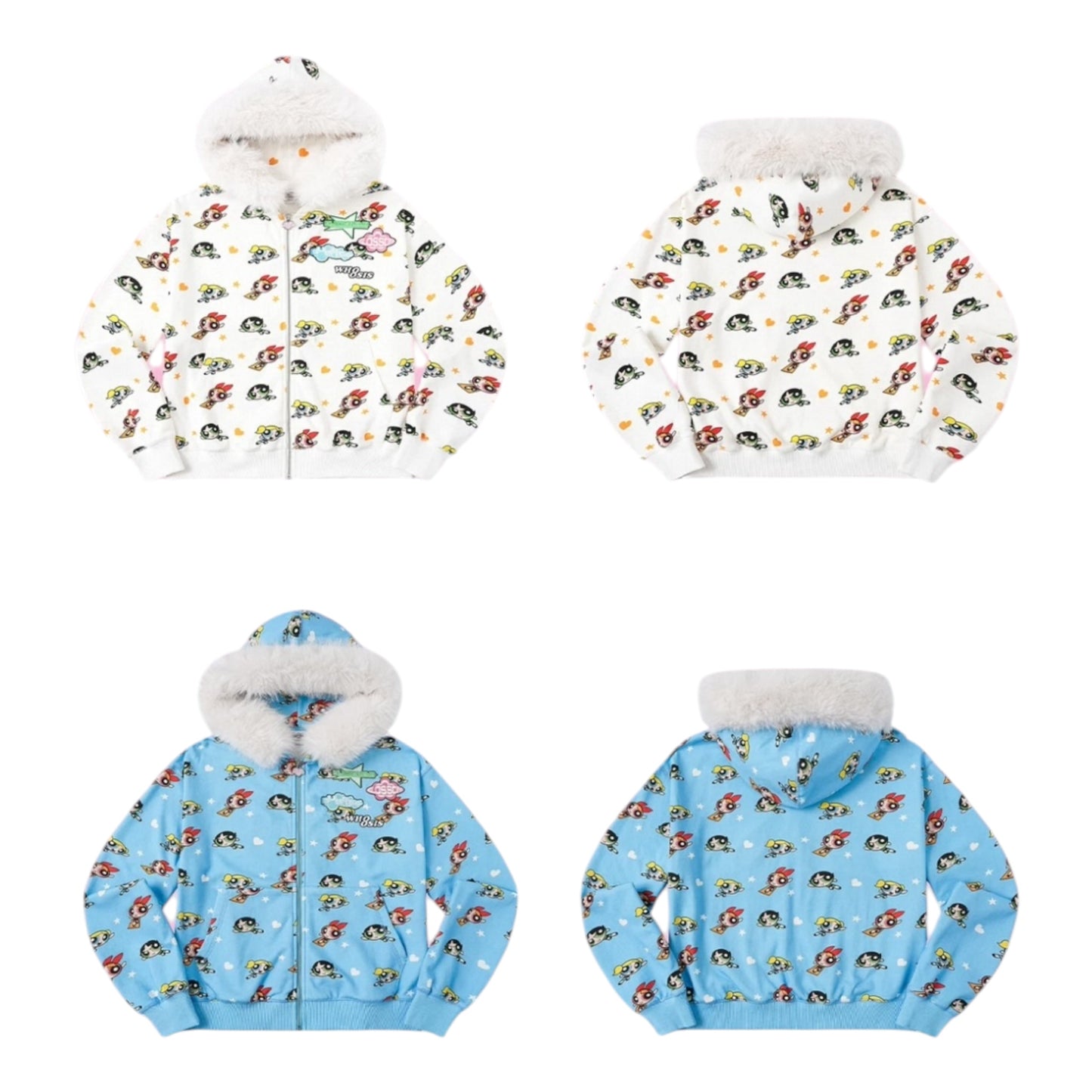 【飛天小女警2.0聯名】WHOOSIS 毛領帽拉鍊外套