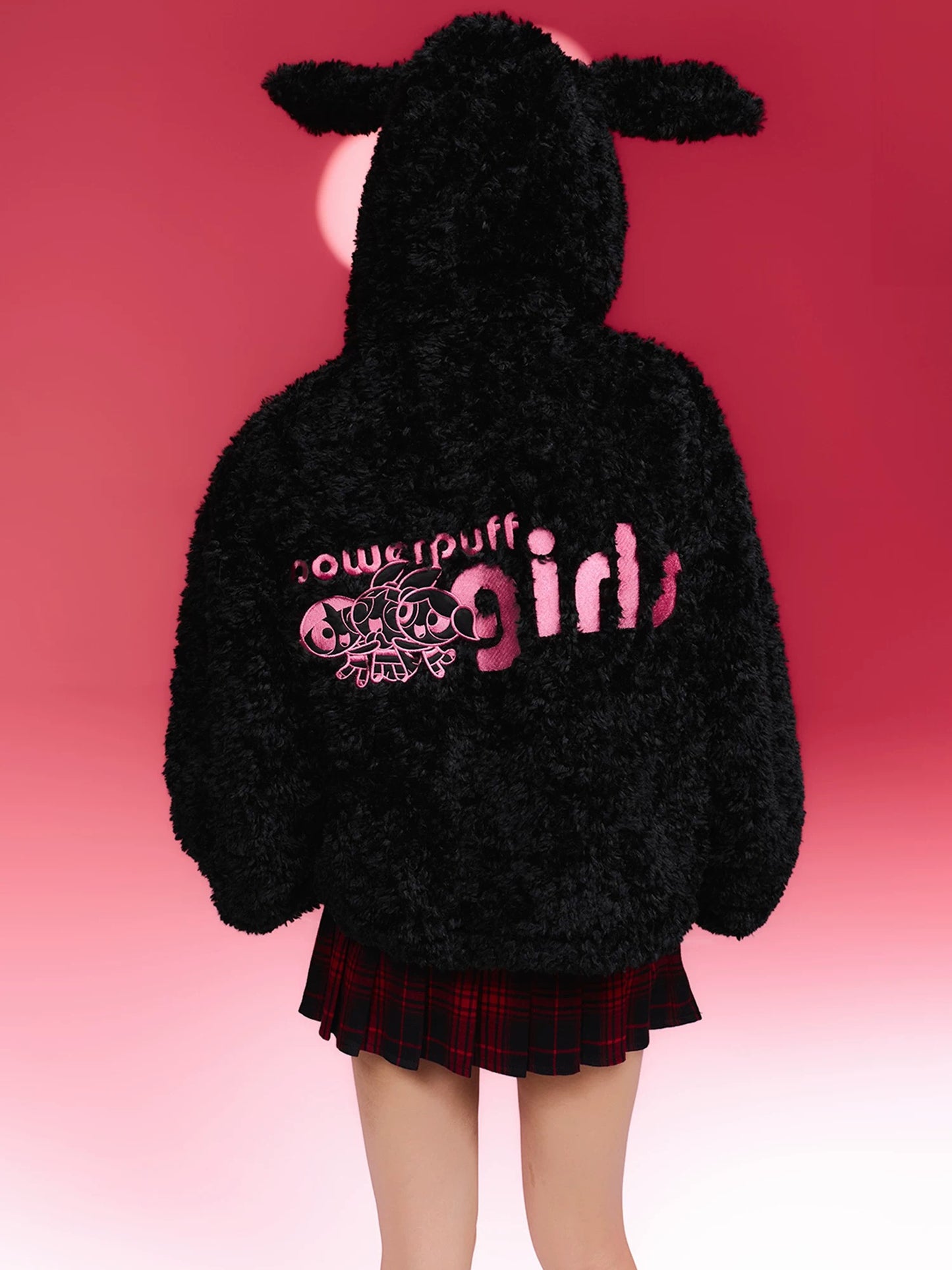 【飛天小女警2.0聯名】WHOOSIS 兔耳羔羊絨毛外套