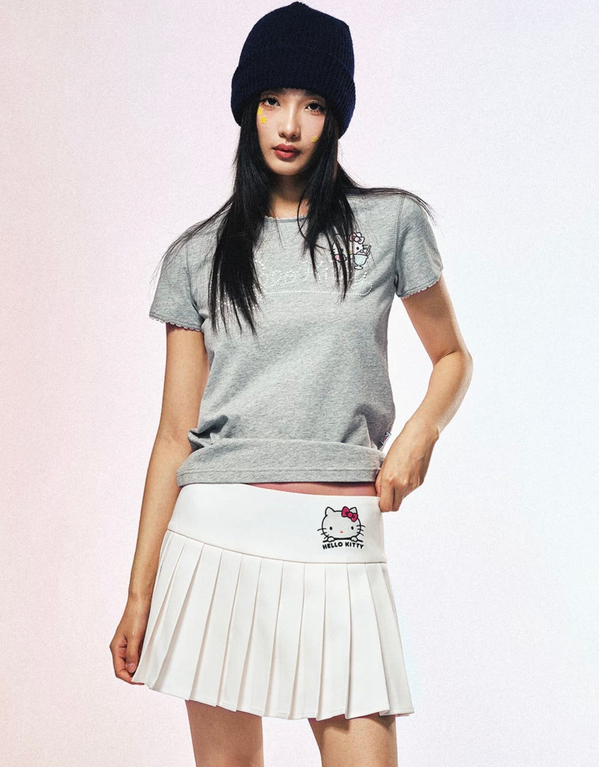 Hello Kitty 蕾絲拼接甜感短袖Tee