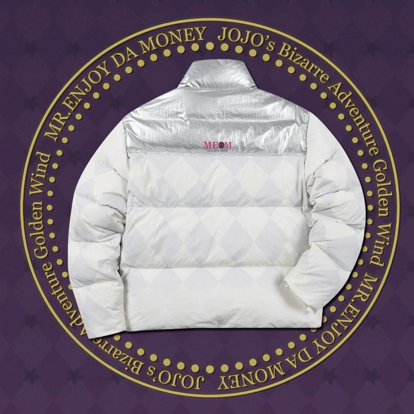 MEDM xJOJO 格紋拼色羽絨服