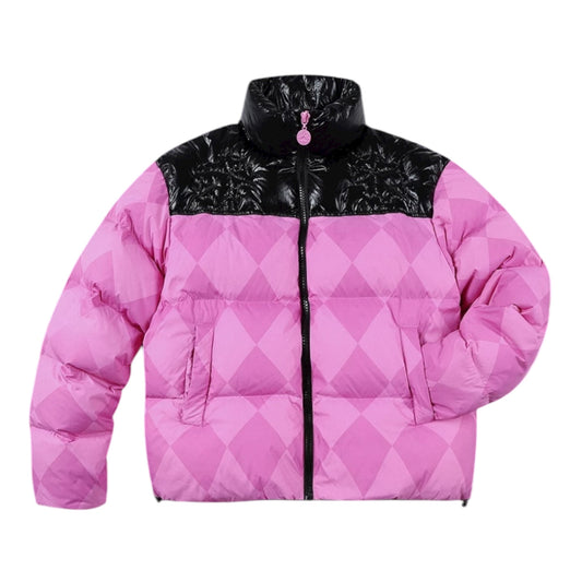 MEDM xJOJO 格紋拼色羽絨服