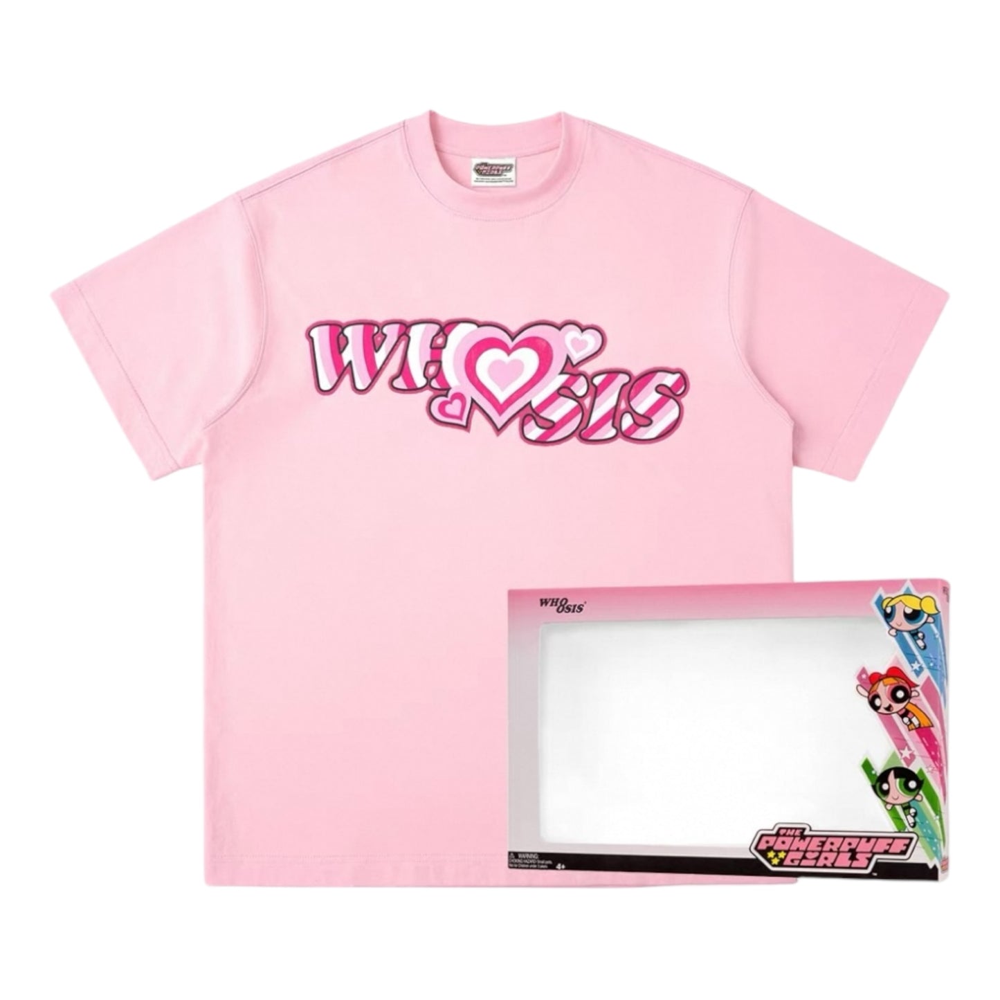 飛天小女警 × WHOOSIS 聯名｜愛心造型短T（背後角色飛行款）
