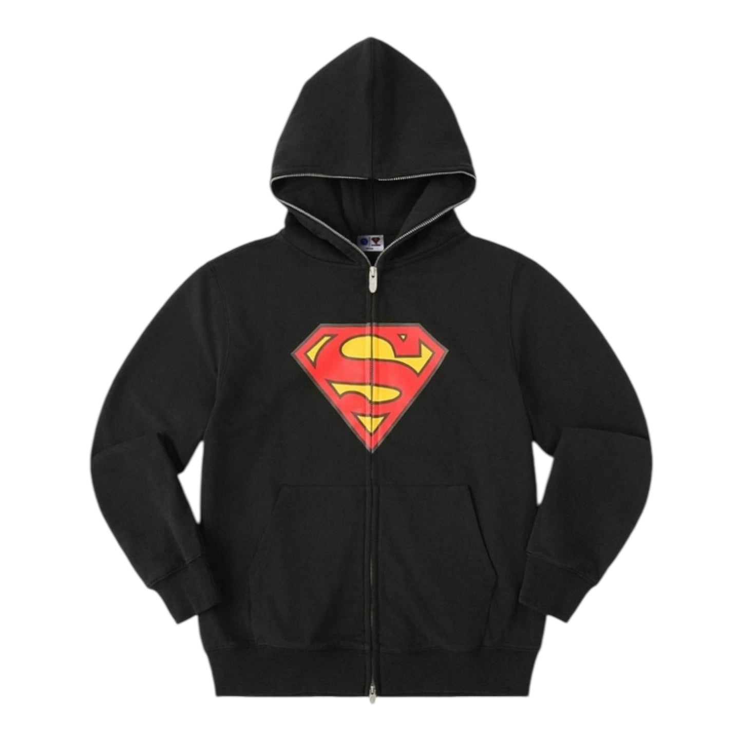 SUPERMAN 聯名｜經典S盾Logo連帽拉鍊衛衣（藍）