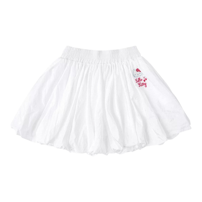 【HELLO KITTY官方聯名】花苞短裙春夏A字裙