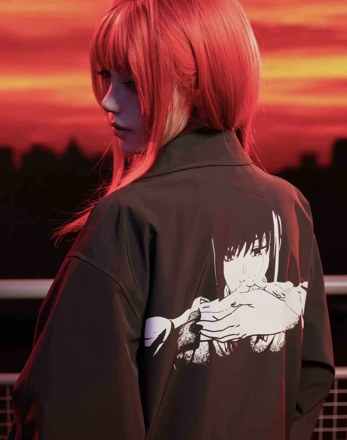 【鏈鋸人官方聯名】WHOOSIS 真紀真教練夾克外套