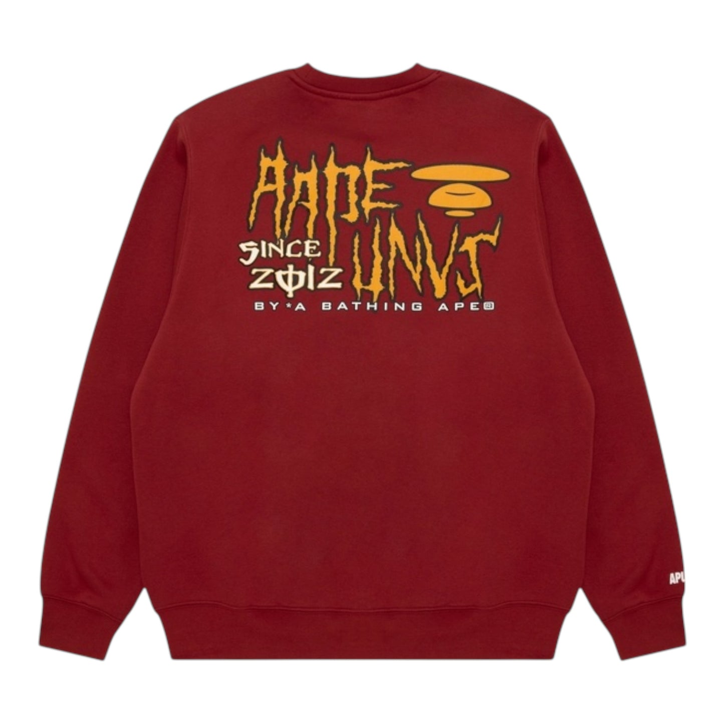 AAPE 印花薄絨長袖大學T