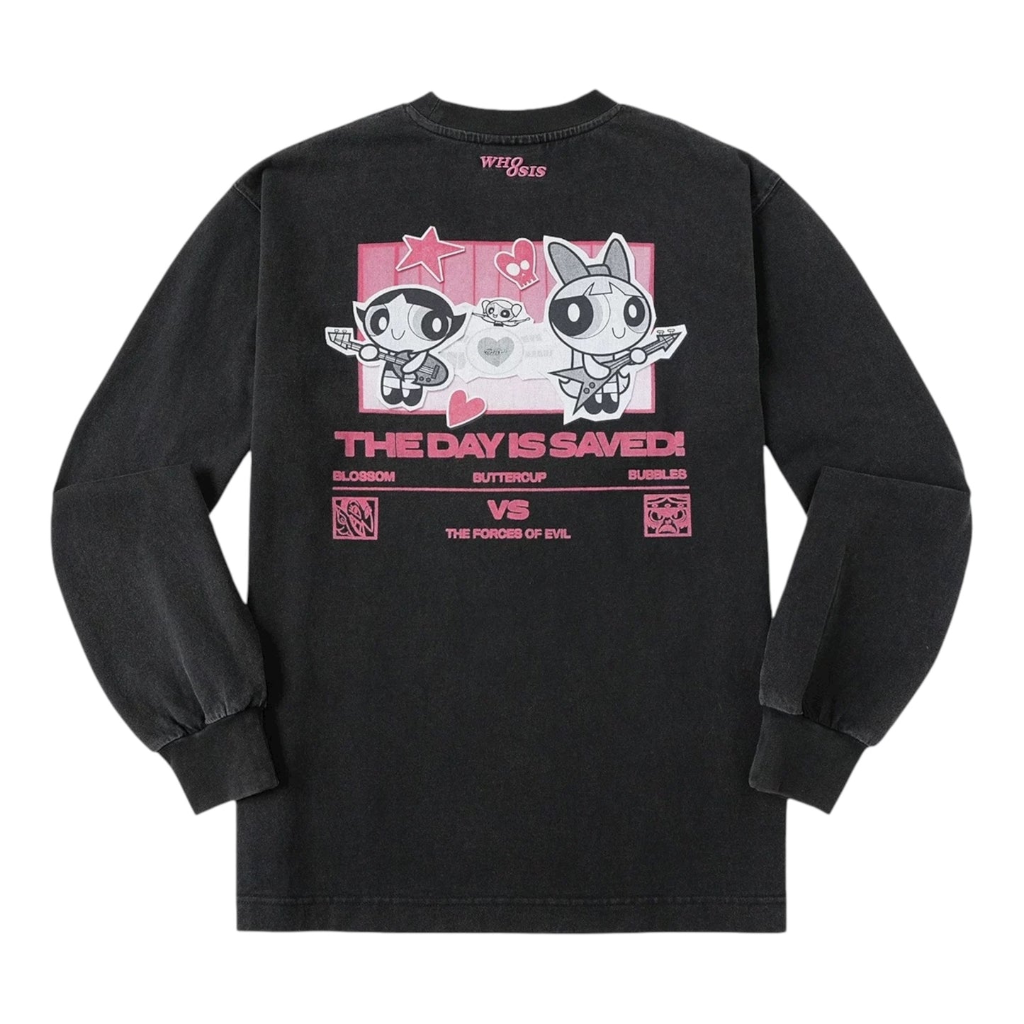 【飛天小女警2.0聯名】WHOOSIS 印花水洗長袖