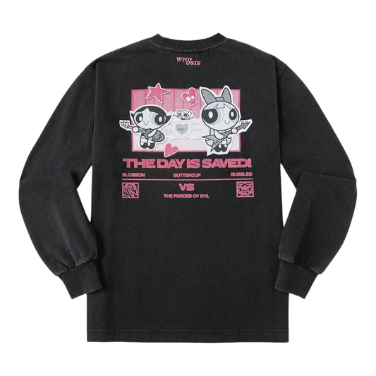 【飛天小女警2.0聯名】WHOOSIS 印花水洗長袖