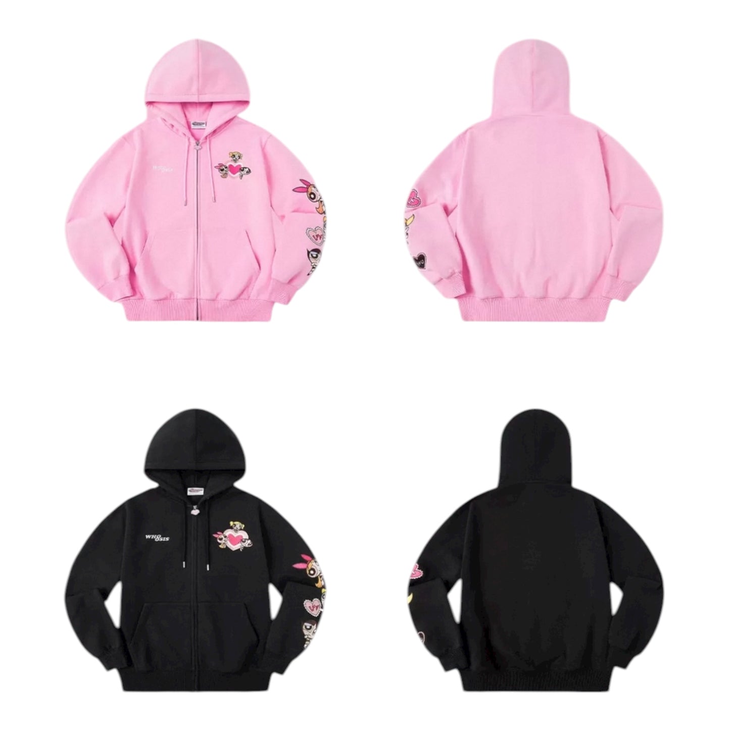 【飛天小女警2.0聯名】WHOOSIS 愛心刺繡拉鍊外套