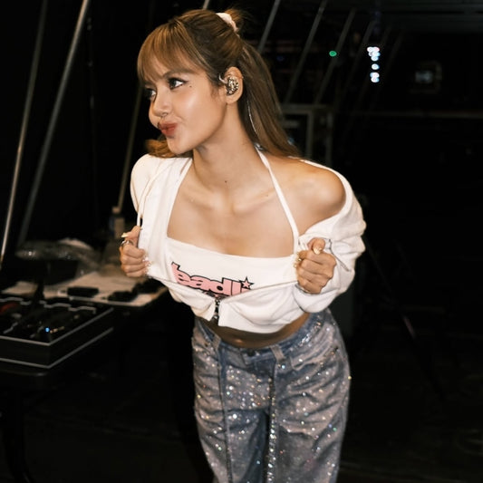 「Lisa 同款 」👑 Birth of Royal Child 立體滿鑽牛仔褲👖