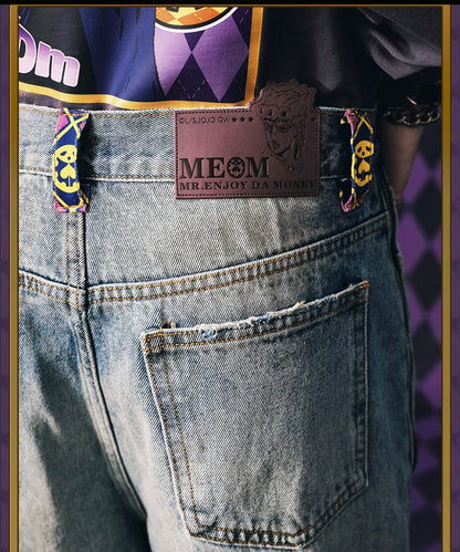 MEDM xJOJO 拉鍊格紋牛仔褲