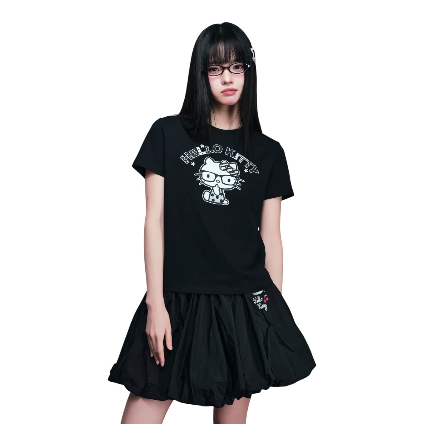 【HELLO KITTY官方聯名】 波點印花女版短袖