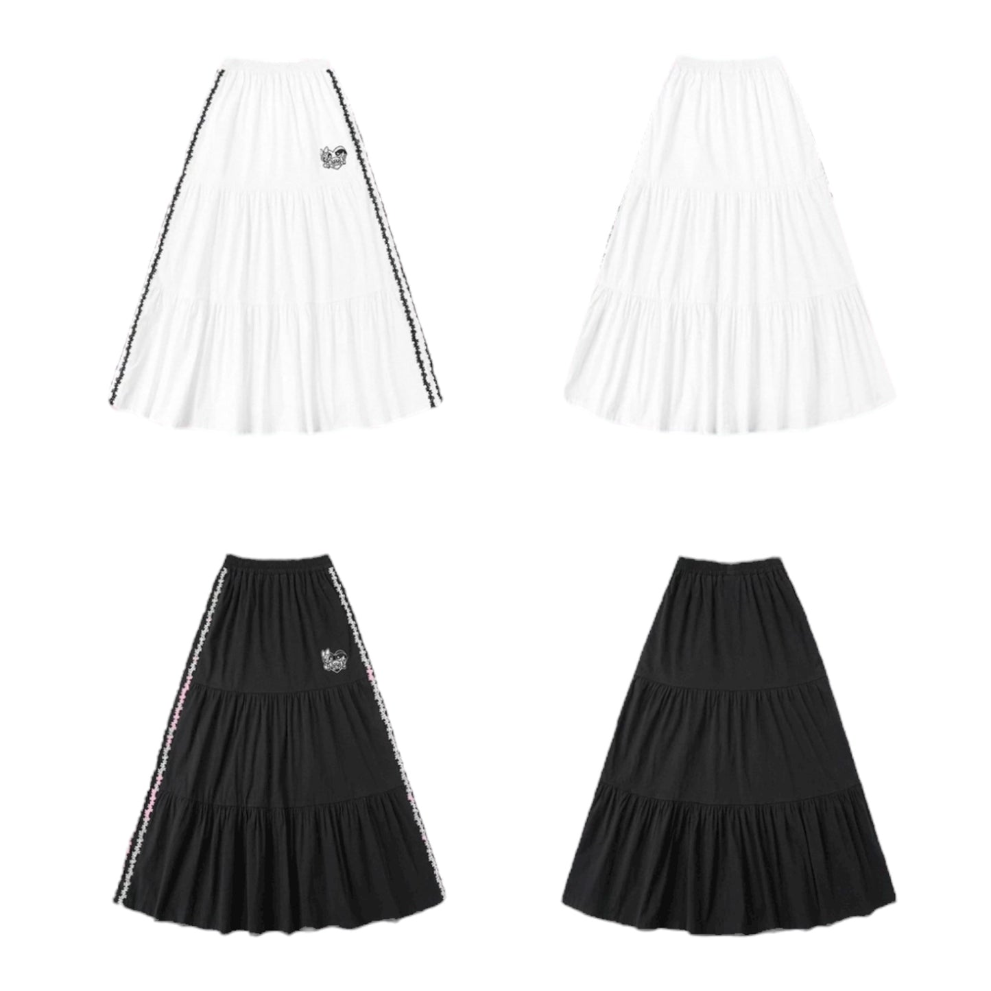 【飛天小女警2.0聯名】WHOOSIS 星星絲帶蛋糕褶皺長裙