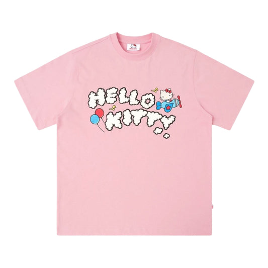 Hello Kitty 雲朵字母刺繡Tee