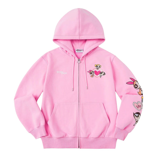 【飛天小女警2.0聯名】WHOOSIS 愛心刺繡拉鍊外套