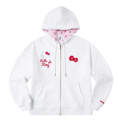 【HELLO KITTY官方聯名】kitty 蕾絲帽邊連帽外套