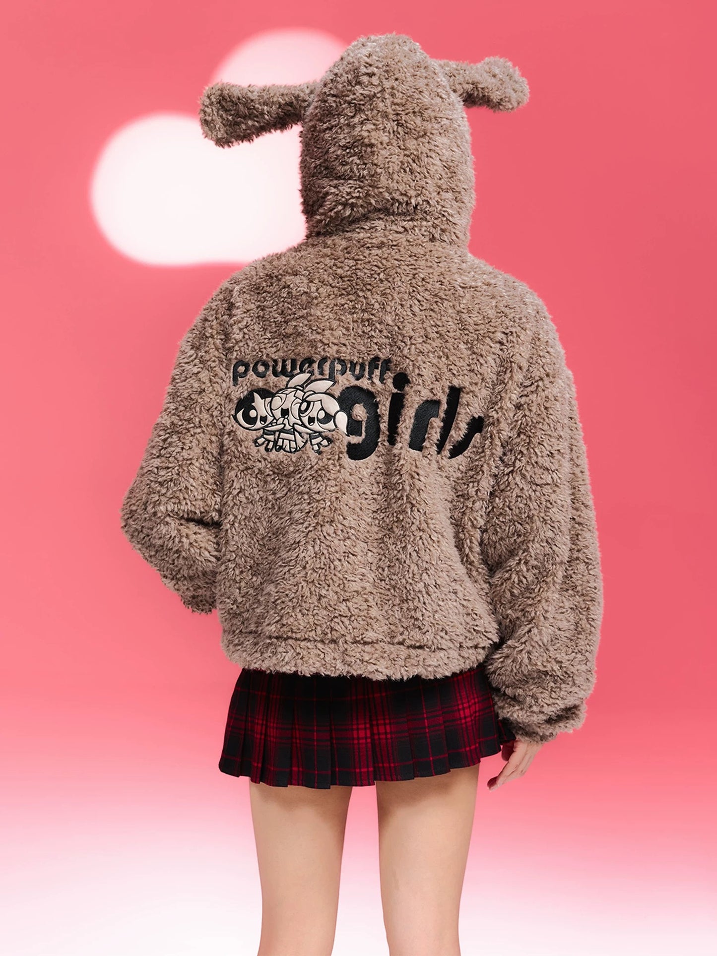 【飛天小女警2.0聯名】WHOOSIS 兔耳羔羊絨毛外套