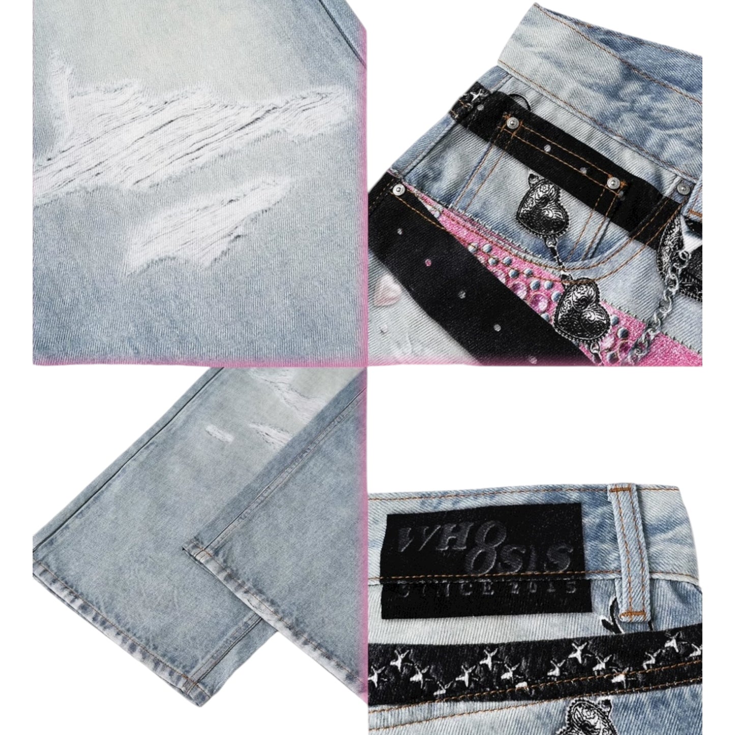 【飛天小女警2.0聯名】WHOOSIS 數碼印花牛仔褲