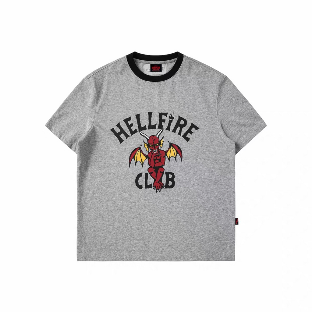 【怪奇物語官方聯名】地獄火俱樂Hellfire Club拼色短袖（常規/女款）