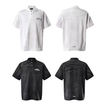 TBHNP 擦髒拼接金屬POLO