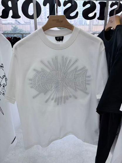 TBHNP星芒貼布燙鑽短袖