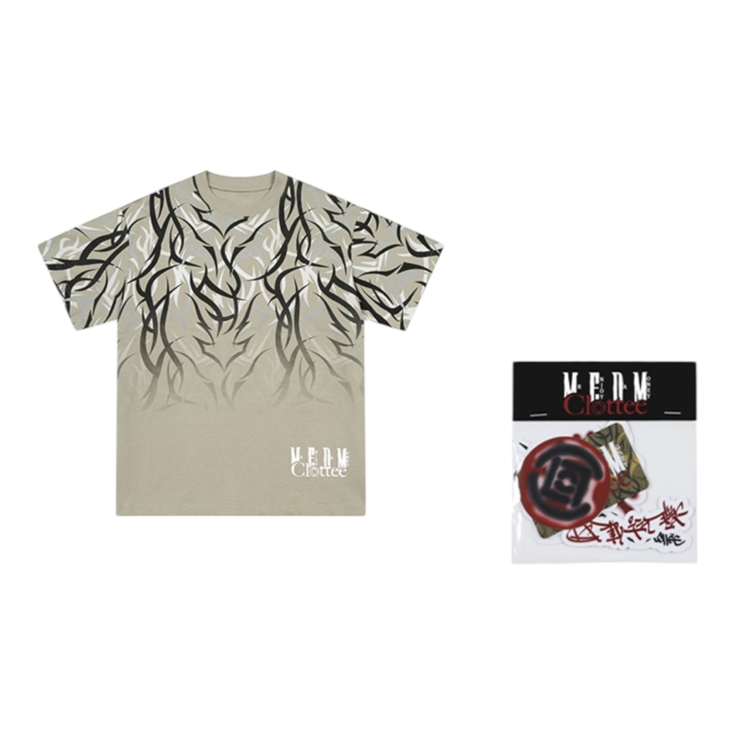MEDM x CLOTTEE 漸變荊棘短袖