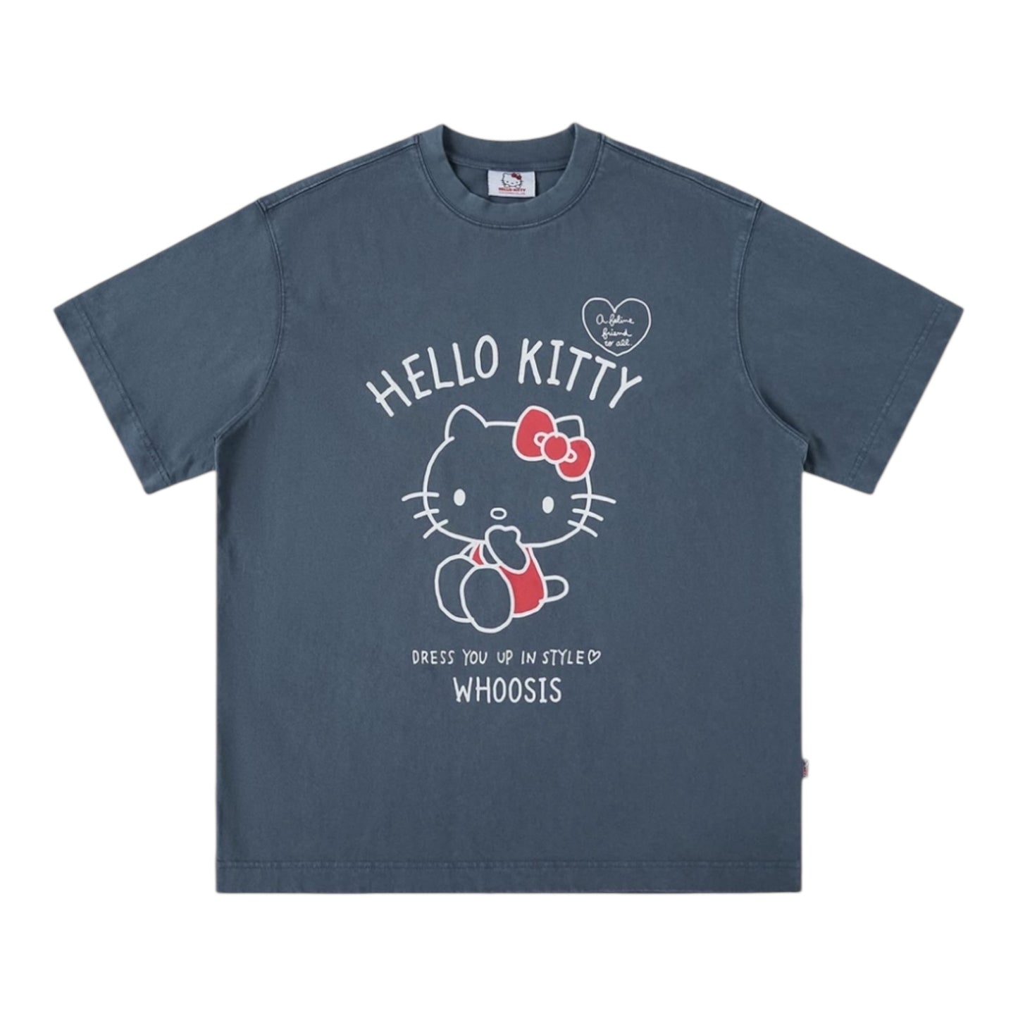HELLO KITTY × WHOOSIS 復古坐姿水洗Tee