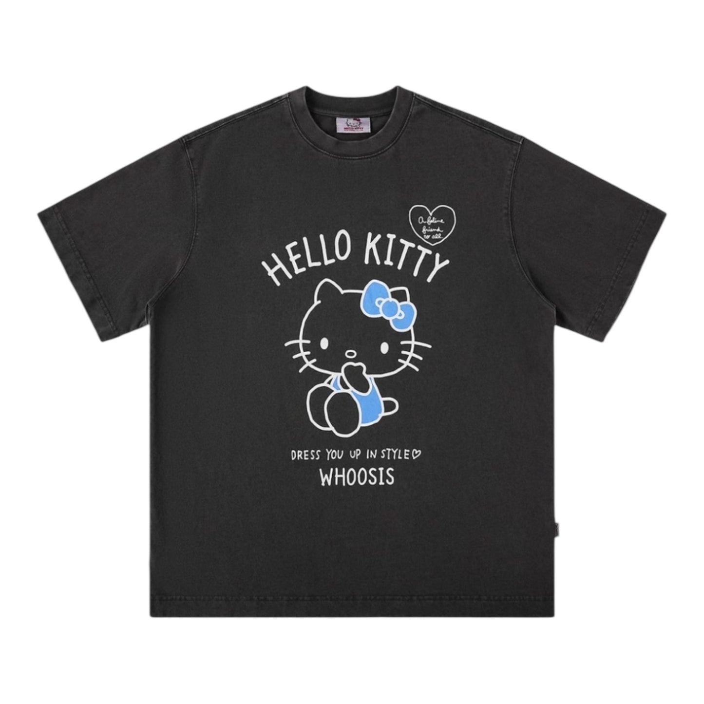 HELLO KITTY × WHOOSIS 復古坐姿水洗Tee